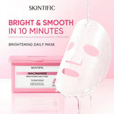 SKINTIFIC Niacinamide Brightening Daily Sheet Mask – 30 Sheets