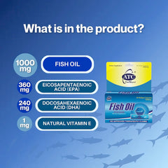 ATC Fish Oil 1000mg Softgel Capsules – 30 Softgels