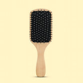 Wooden Paddle Hair Brush – Square Black