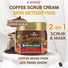 A Bonne Coffee & Royal Gold Detoxifying Body Scrub – 250g