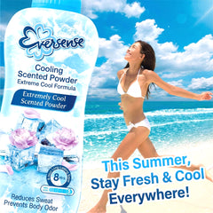 Eversense Extremely Cool Scented Talc Powder (Blue) - 280g