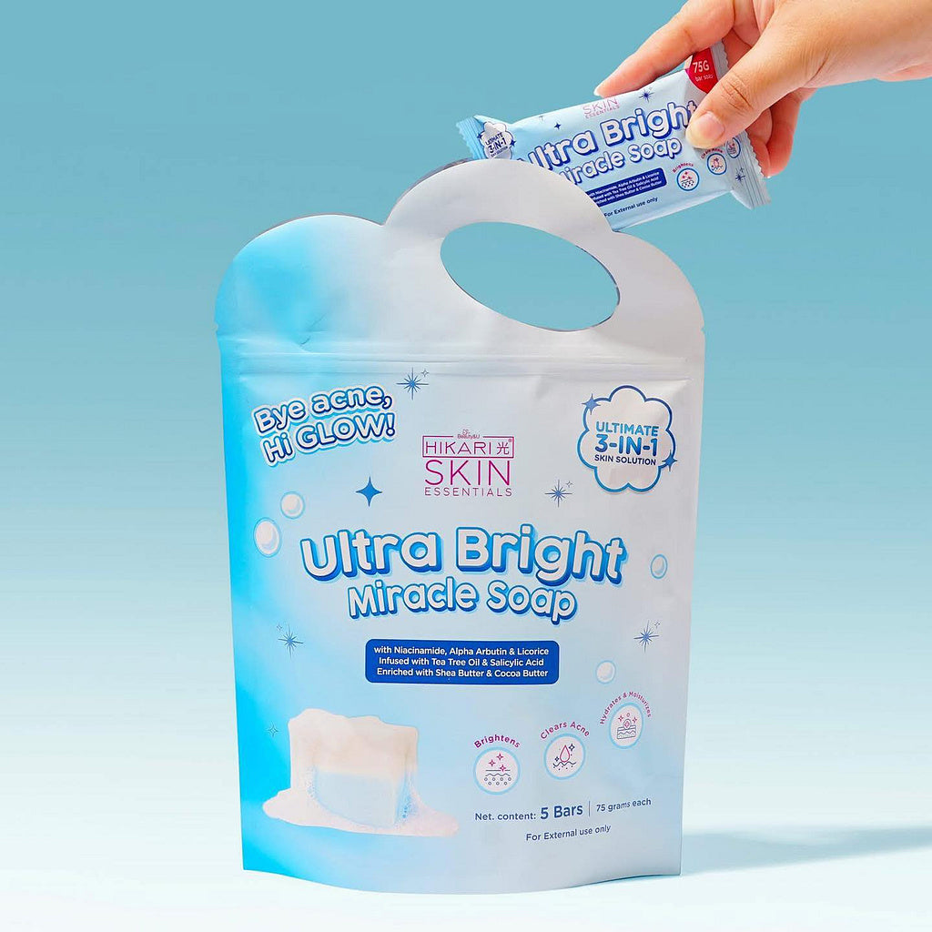 Hikari Skin Essentials Ultra Bright Miracle Soap 5 Bars (75g Each) Sige Mart UAE Hikari Skin Essentials Ultra Bright Miracle Soap 5 Bars (75g Each) Sige Mart UAE