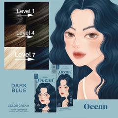 Kota Cosmetics Ocean Hair Color Set - Dark Blue (100ml + 100ml)
