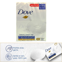Dove Beauty Cream Bar Soap – 125g (Pack of 4)