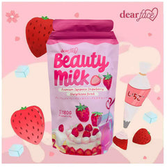 Dear Face Beauty Milk Premium Japanese Strawberry Drink - 180g