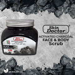 Skin Doctor Face & Body Whitening Scrub – Black Charcoal 500ml