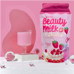 Dear Face Beauty Milk Premium Japanese Strawberry Drink - 180g