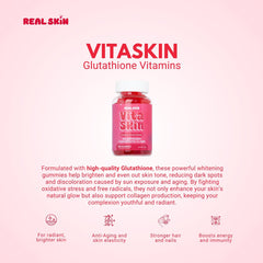 Real Skin Vita Skin Glutathione Gummies 1+1 Offer