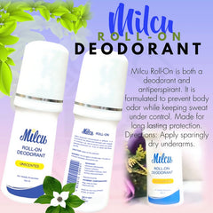 Milcu Unscented Roll-On Deodorant – 50mL