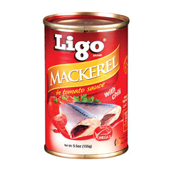 Ligo Premium Mackerel in Tomato Sauce with Chili – 155g