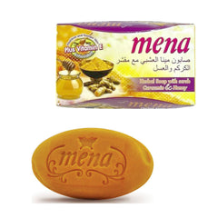 Mena Herbal Soap with Scrub Curcumin & Honey - 100g