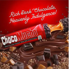 Choco Mucho Dark Chocolate Caramel Wafer Rolls with Cereal Crispies – 10 x 25g Bars