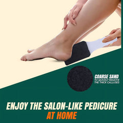 Broad Sand-Dipped Foot File | Double-Sided Pedicure Foot Scrubber for Dry Skin & Callus Removal