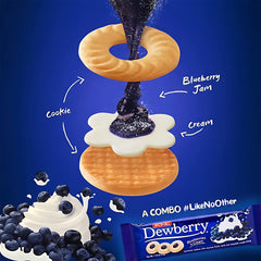 Jack ‘n Jill Dewberry Blueberries ’n Cream Biscuits – 10 x 33g Packs (330g Total)