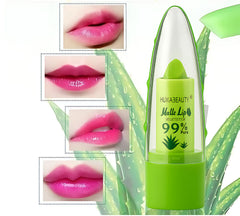 Huxiabeauty Matte Lip Velvet Lipstick – 99% Pure Aloe Vera Color-Changing Lipstick
