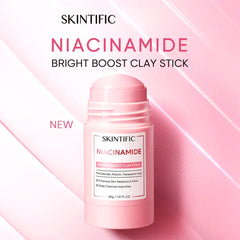 SKINTIFIC Niacinamide Bright Boost Clay Stick – 40g