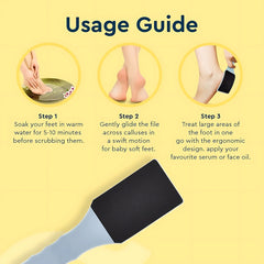 Curved Foot File & Callus Remover | Double-Sided Pedicure Foot Rasp for Smooth, Soft Feet