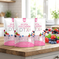 JOJI Secret Young Gluta Collagen DTX Plus+ Mixed Berry 10 Sachets × 20g Each - (3 Pcs Combo)