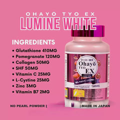 Ohayo Tyo EX Lumine White Glutathione 700mg – 60 Cap