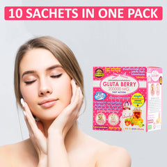 Gluta Berry 200,000mg Skin Whitening Antiaging Acne Wrinkle Reducing Powder Drink