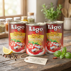 Ligo Extra Hot Sardines In Tomato Sauce With Chili - 155gm × 3 Cans (Offer)