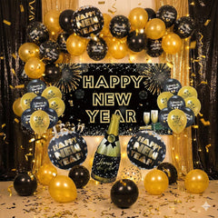 Happy New Year Balloon Set – Festive Party Decorations for New Year’s Eve Celebrations
