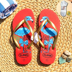 Slipper CLOSS Flamingo Flip-Flops – Stylish Everyday Comfort + (1 Pair Socks Free)