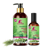 Roushun Rosemary Mint Hair Shampoo & Hair Oil - 500ml + 100ml (Combo)