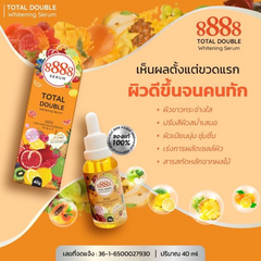 8888 Total Double Whitening Serum AHA Collagen Glutathione -40g