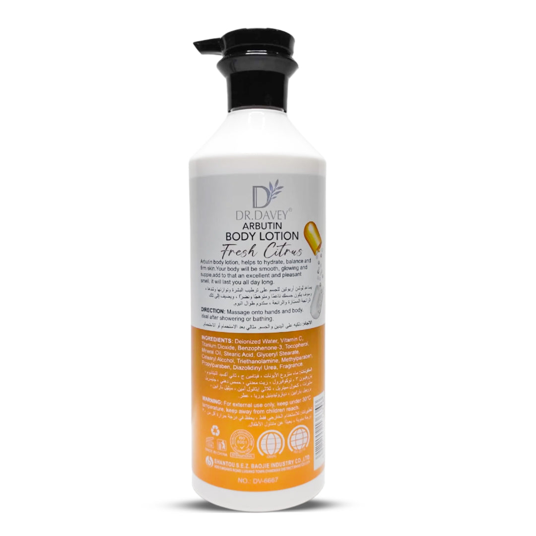 Dr. Davey Arbutin Body Lotion - 1080ml (Jumbo Size)