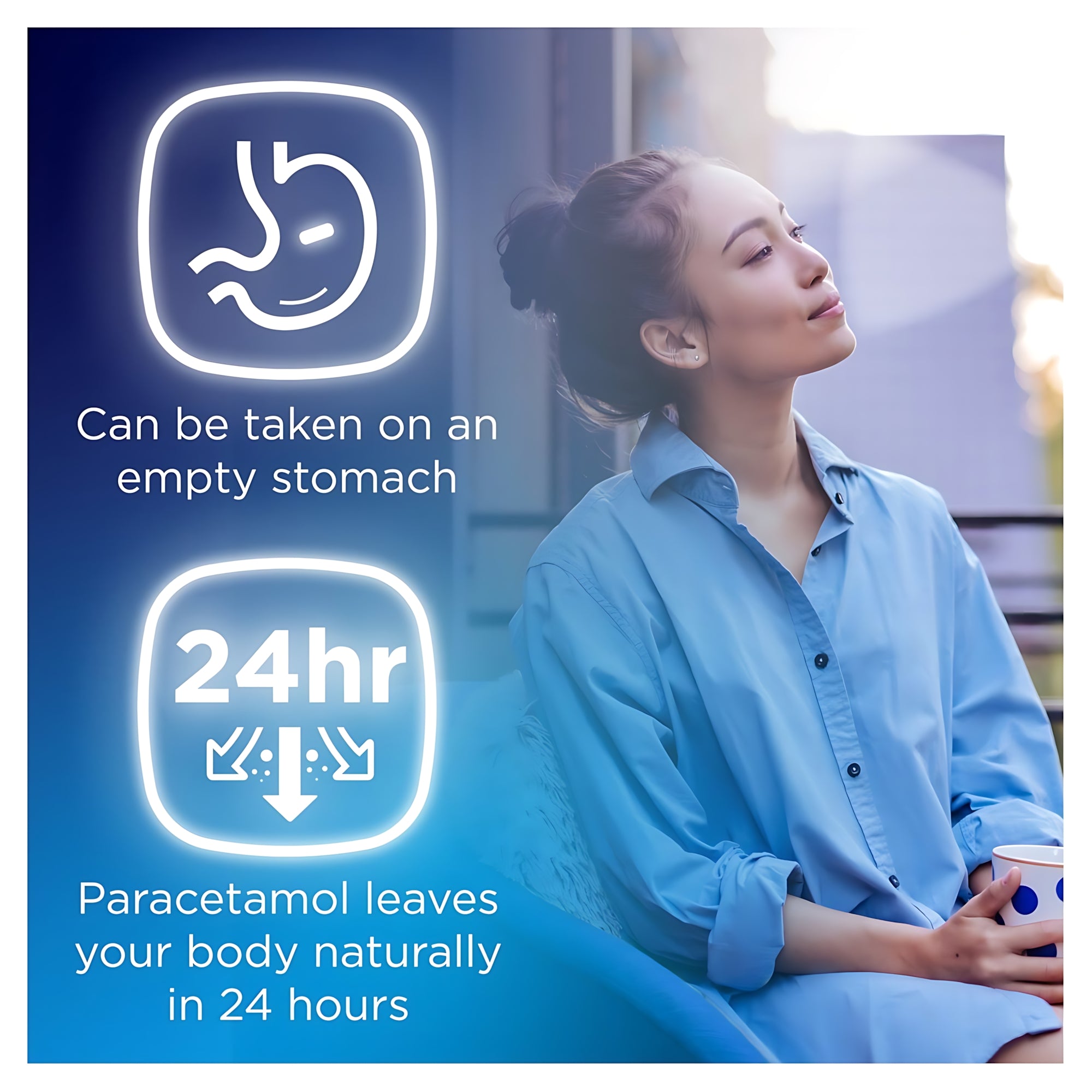 Panadol Advance Paracetamol Blue 500mg – Single Blister Strip Containing 12 Tablets