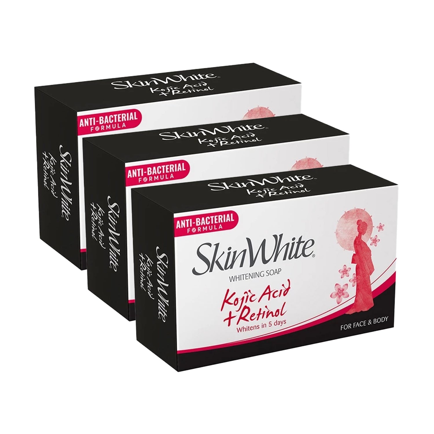 SkinWhite Whitening Soap Kojic Acid - 90g (2+1) Free