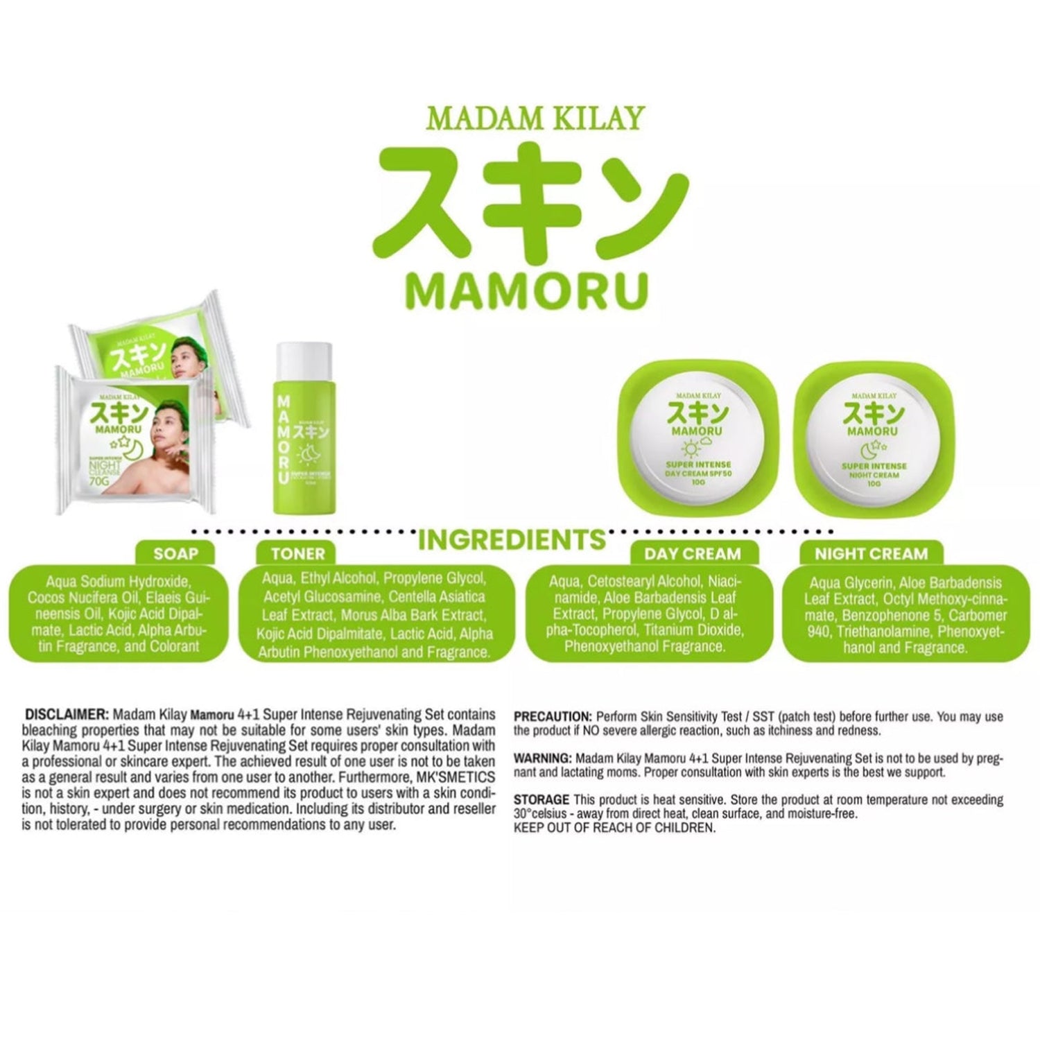 Madam Kilay Mamoru 4+1 Super Intense Rejuvenating Set