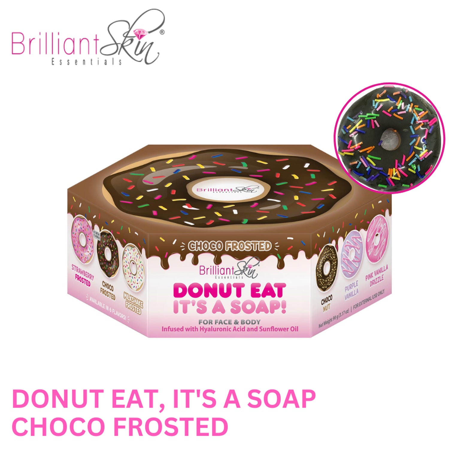 Brilliant Skin Donut Eat Its A Soap Choco Frosted - 90g