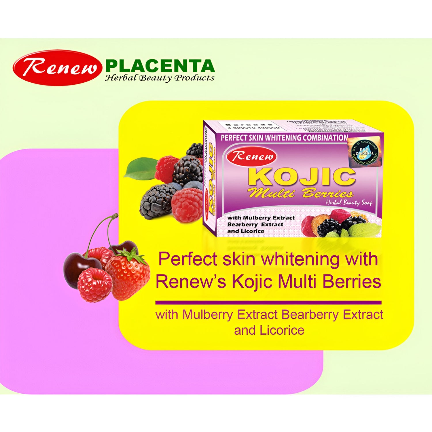 Renew Kojic Multi Berries Herbal Beauty Soap - 135g