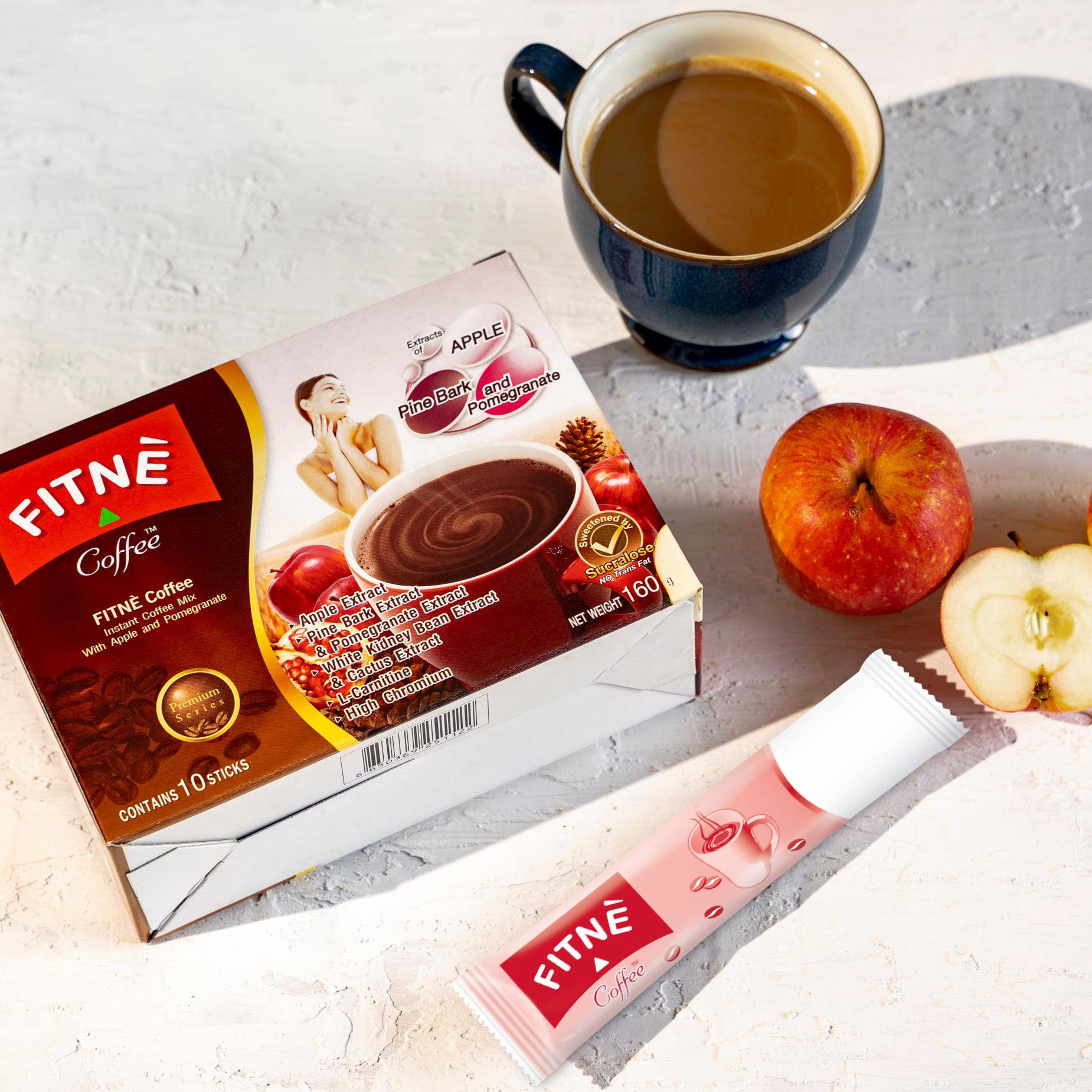 FITNE Premium Instant Coffee Mix Apple, Pomegranate & L-Carnitine - Sige Mart UAE FITNE Premium Instant Coffee Mix Apple, Pomegranate & L-Carnitine - Sige Mart UAE