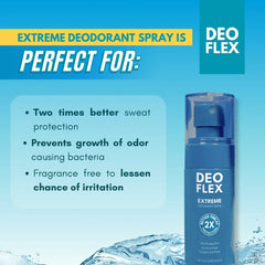 Deoflex Extreme Deodorant Spray – 72-Hour Sweat & Odor Protection (60ml)