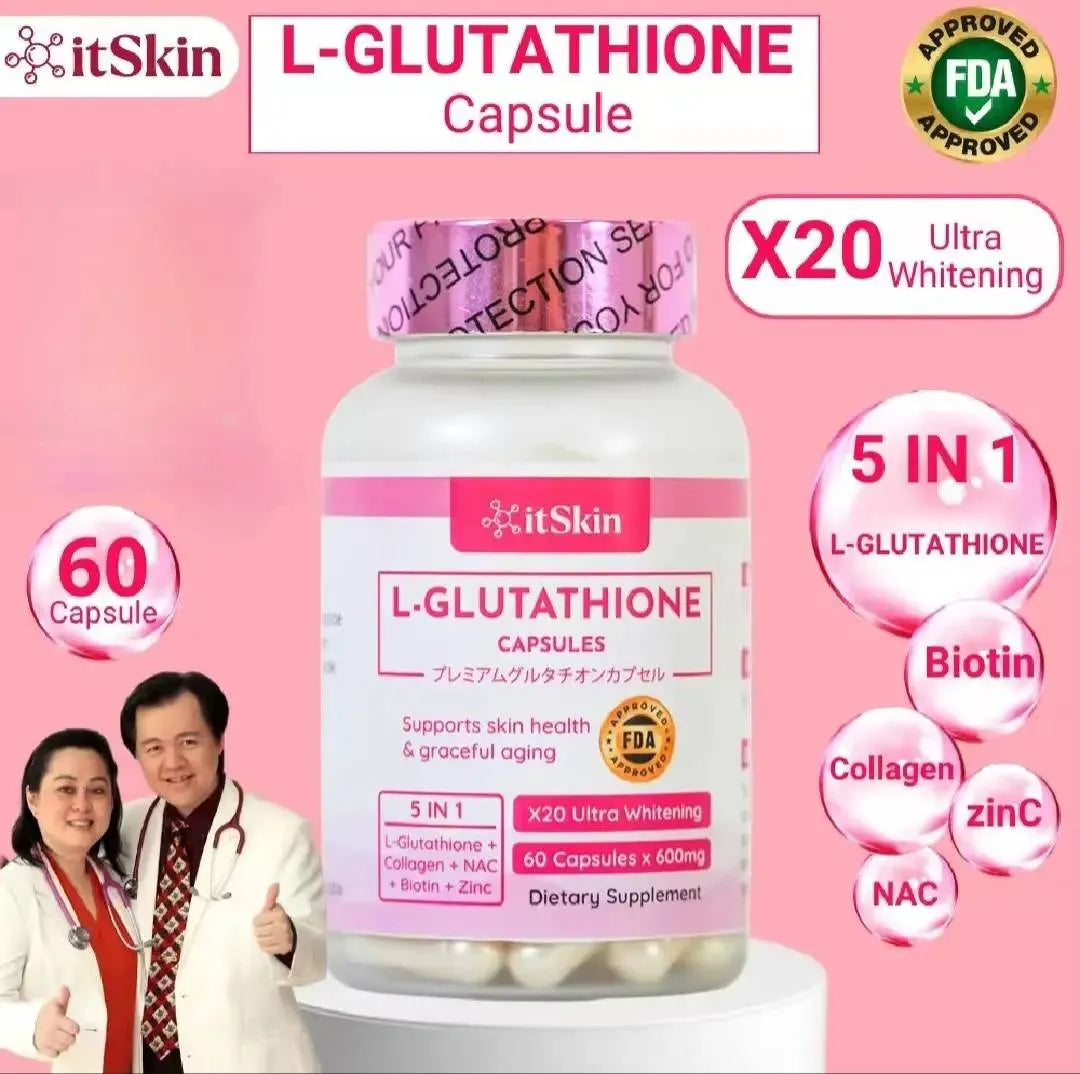 Itskin L-Glutathione Capsule with Collagen & Biotin 60 Capsules (3 P Sige Mart UAE Itskin L-Glutathione Capsule with Collagen & Biotin 60 Capsules (3 P Sige Mart UAE