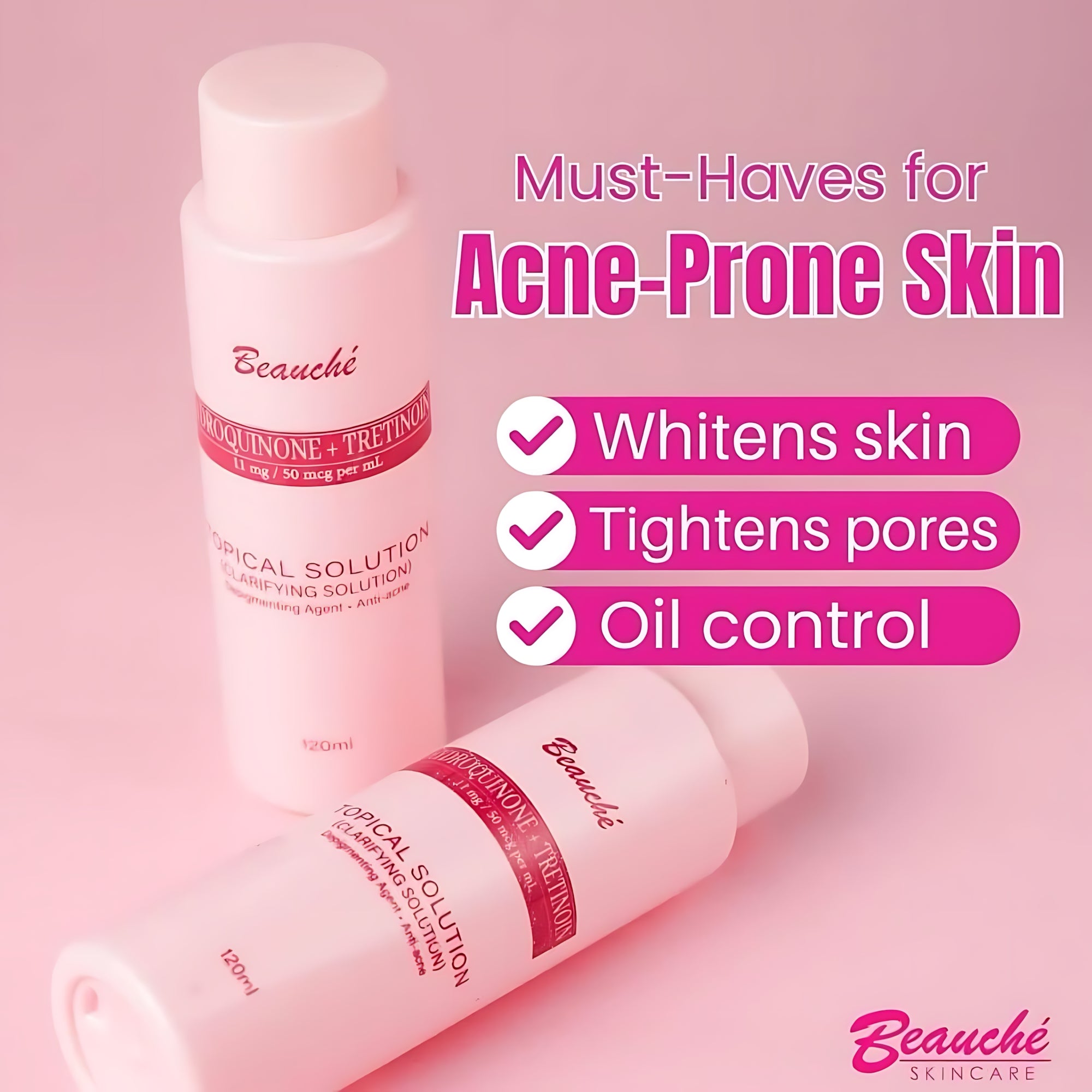 Beauche Clarifying Solution – Deep Cleansing & Skin Brightening Formula - 60ml
