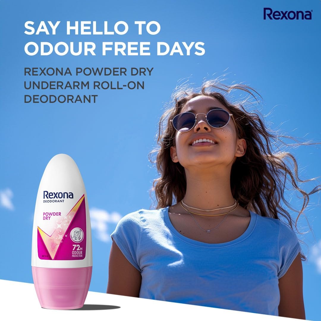 Rexona Powder Dry Roll-On Deodorant for Women – 50ml