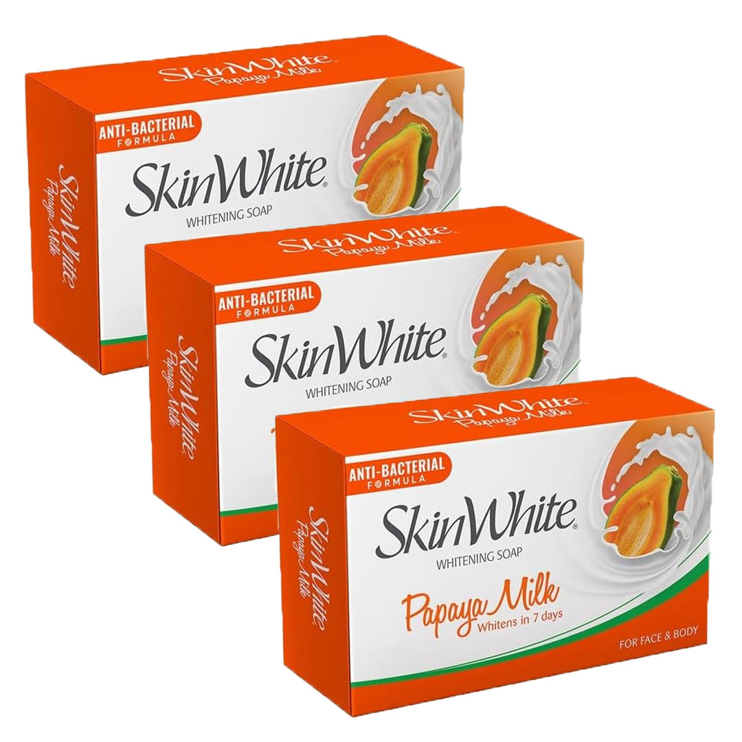 SkinWhite Papaya Milk Whitening Soap 3Pcs × 90g