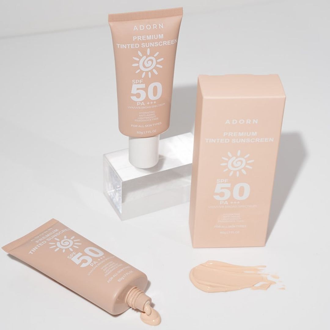 Adorn Premium Tinted Sunscreen SPF 50 PA+++ - 50g