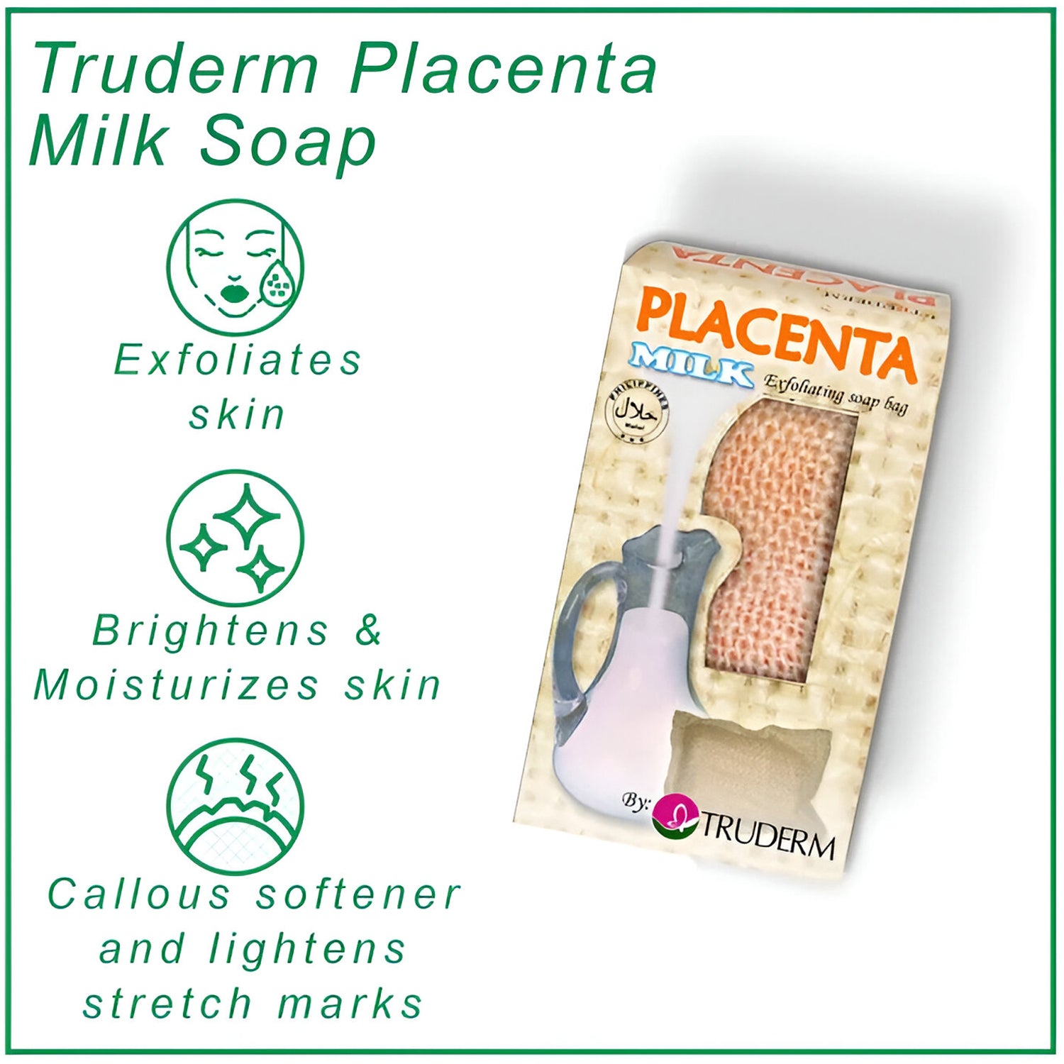 Placenta Milk Exfoliating Soap - 135g