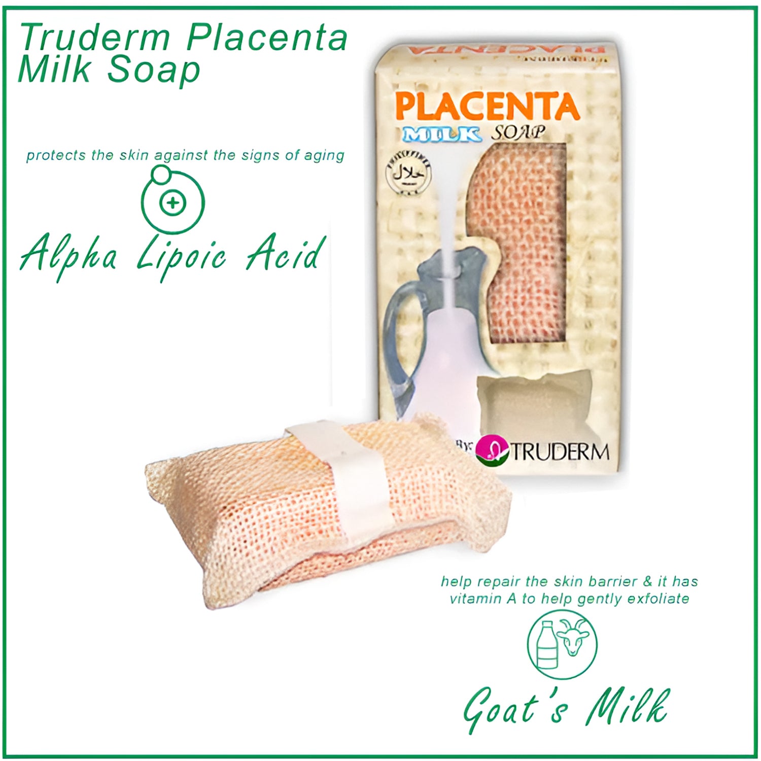 Placenta Milk Exfoliating Soap - 135g