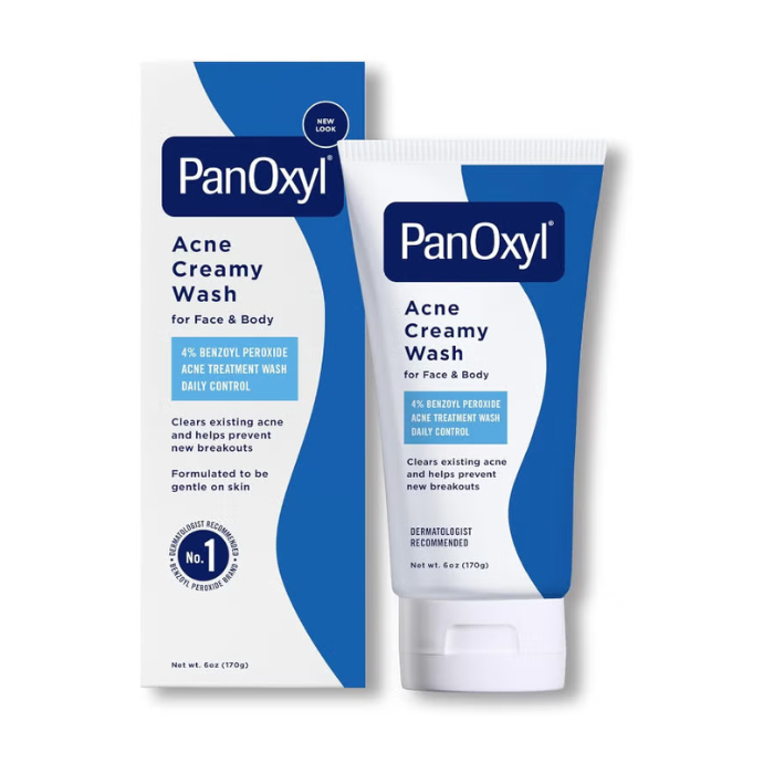 PanOxyl Acne Creamy Wash Benzoyl Peroxide 4% Daily Control - 170g