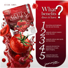 Jennie Moon Gluta Glow Lyco Blink (No Sugar Added Juice) | 10g × 30 Sachets