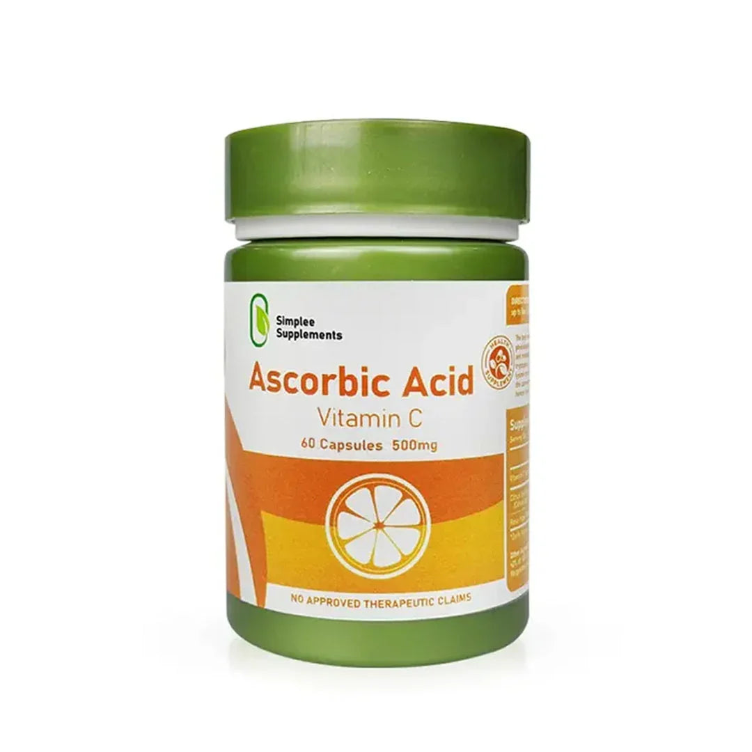 Simplee Supliments Simplee Supplement Ascorbic Acid Vitamin C 60 Capsule 500mg – Sige Mart UAE