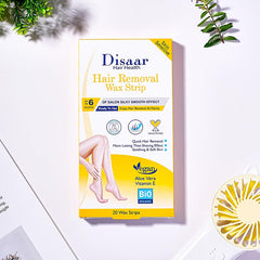 Disaar Hair Removal Wax Strips (Sensitive Skin Aloe Vera + Vitamin E) – 20Pcs