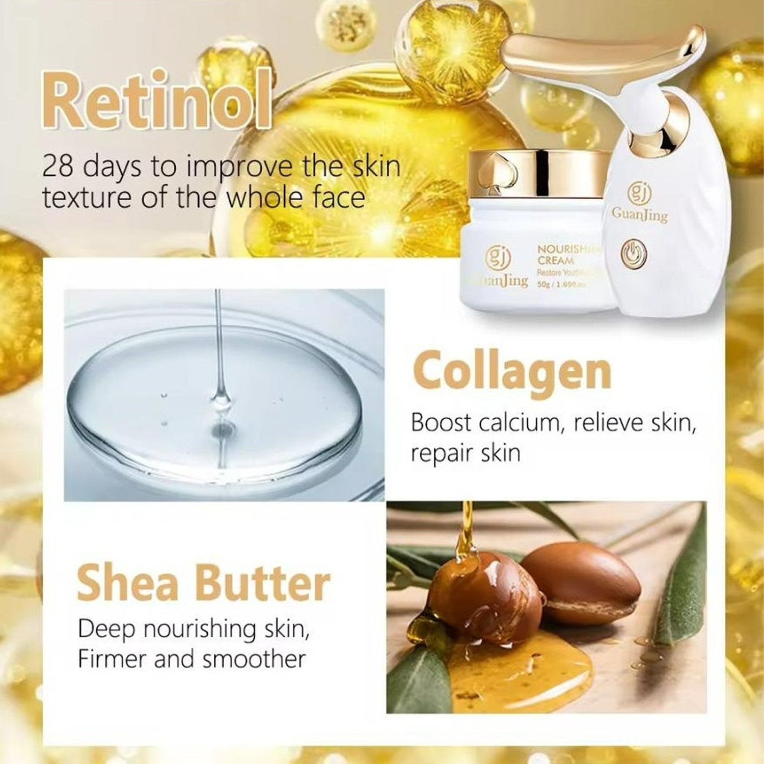 Guanjing Nourishing Lifting Skincare Set Facial Massager - GJ7206