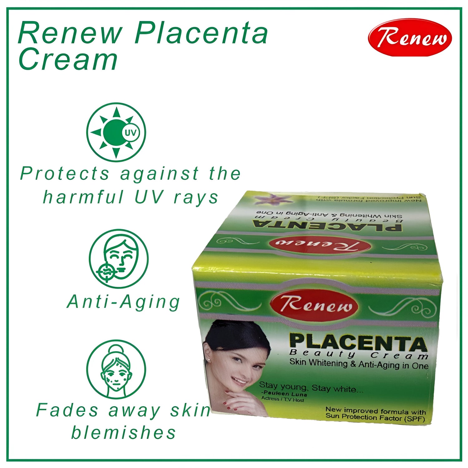 Renew Placenta Skin Whitening & Anti-Aging In One Beauty Cream